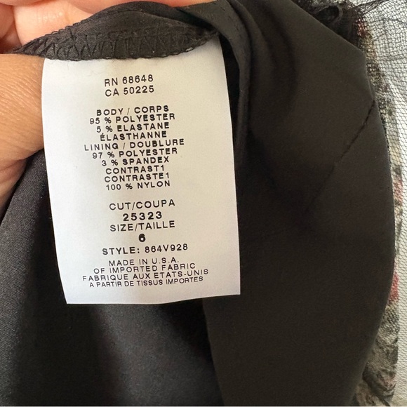 Allen Schwartz Eden Bustier Midi Dress Floral Lace Whimsigoth Size 6 - Picture 13 of 15